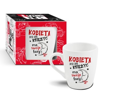 Kubek Kobieta jest jak księżyc ma swoje fazy 300ml